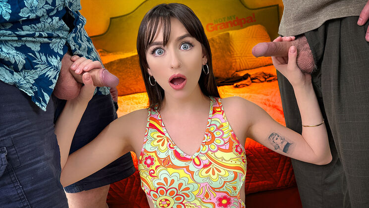 [NotMyGrandpa] - Lana Smalls Gets Double Teamed by Old and Young in Threesome - Dick Chibbles - Jack Vegas - Lana Smalls