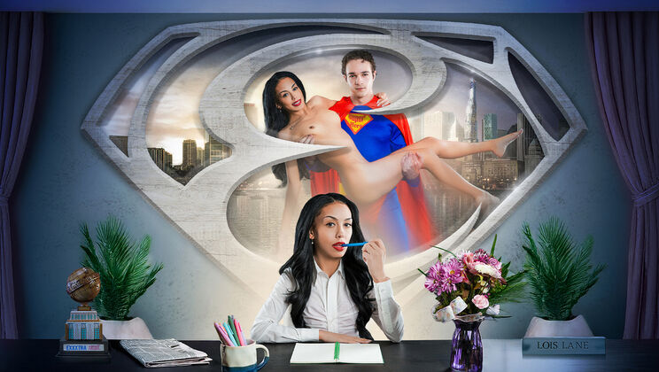 Superman XXX: Bianca Bangs in Lace Thong Gets Creampie