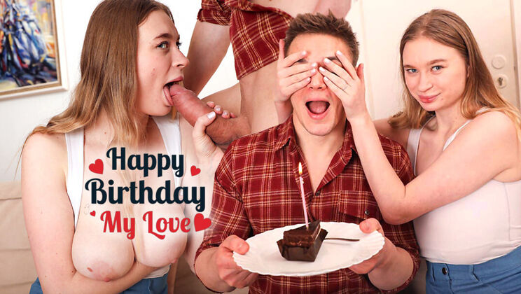 [ClubSweethearts] - European Blonde With Long Legs Sucks And Fucks Birthday Guy