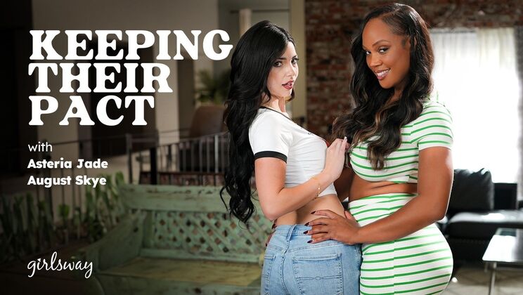 Big Tit Lesbians in Stockings: August Skye & Asteria Jade's Hot Pact